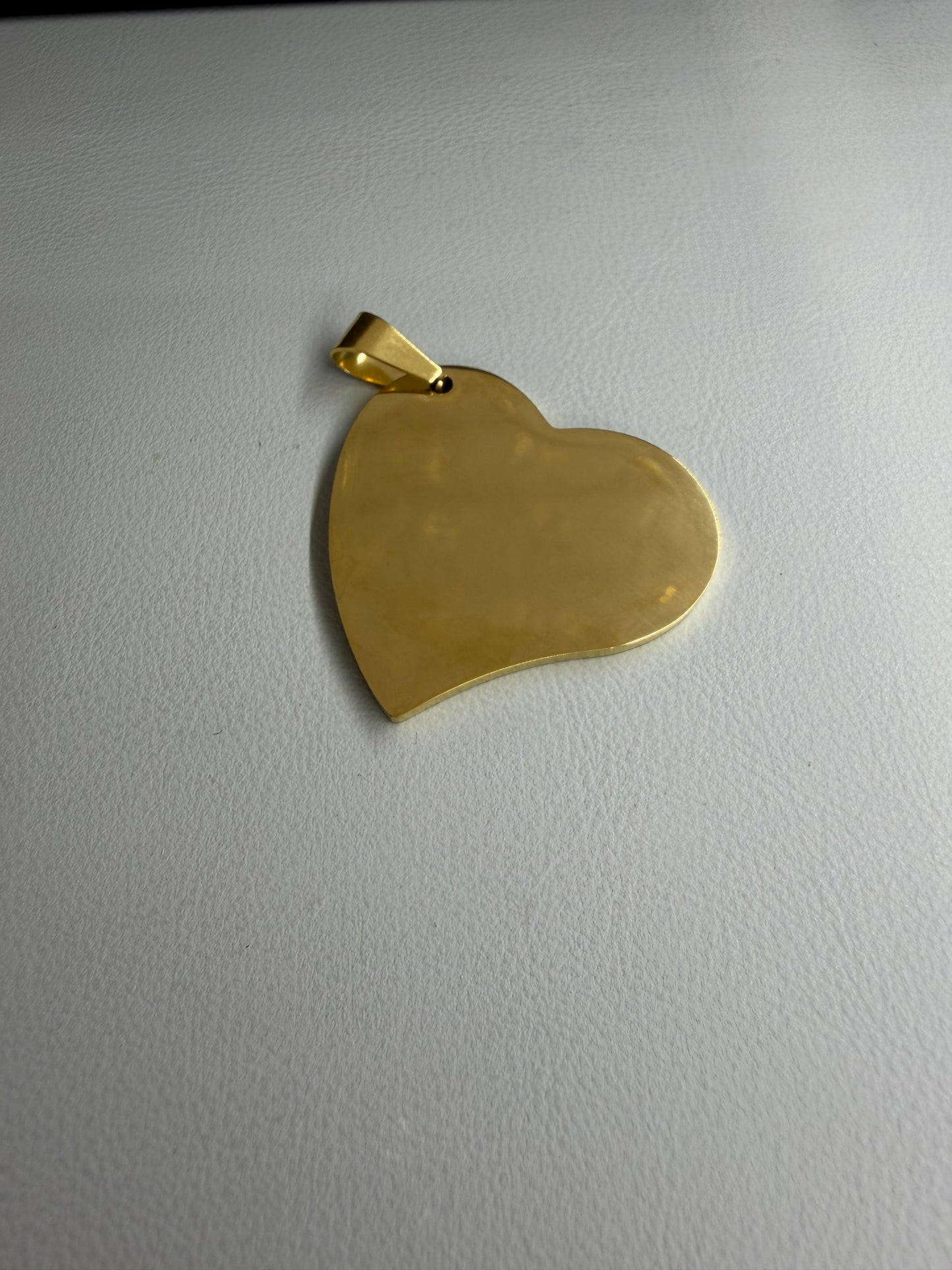 Stainless steel gold plated heart blank