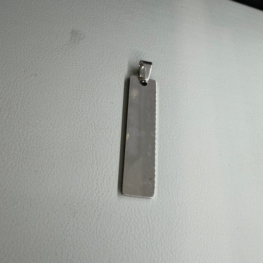 Small rectangle stainless steel pendant blank