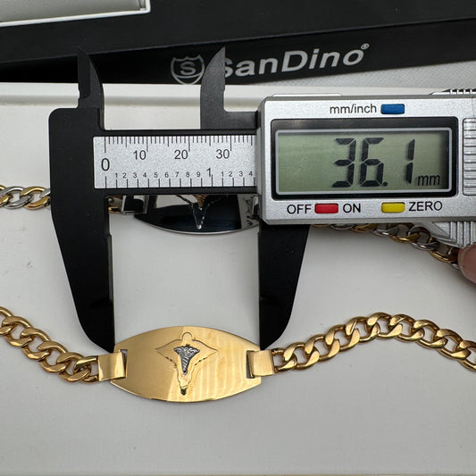 Bracelet Médical en acier inoxydable SAN DINO 36 x 17.5 mm