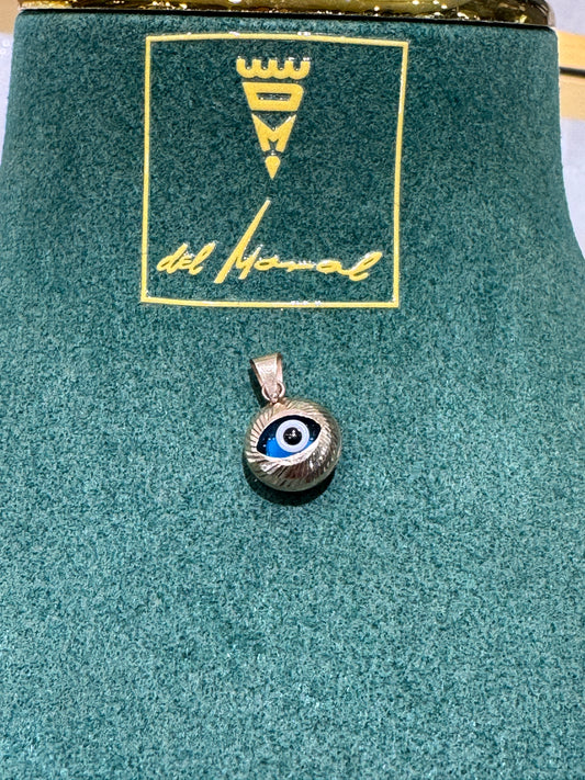 10K Yellow Gold Evil Eye Pendant - Protection Symbol