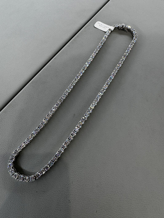 Moissanite Tennis Chain Necklace - 925 Sterling Silver (MJCN058)