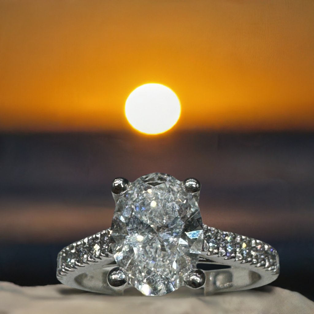 PLATINIUM W Diamond Ring 2.24CT VS1 E / Bijouterie Del Moral / Brossard