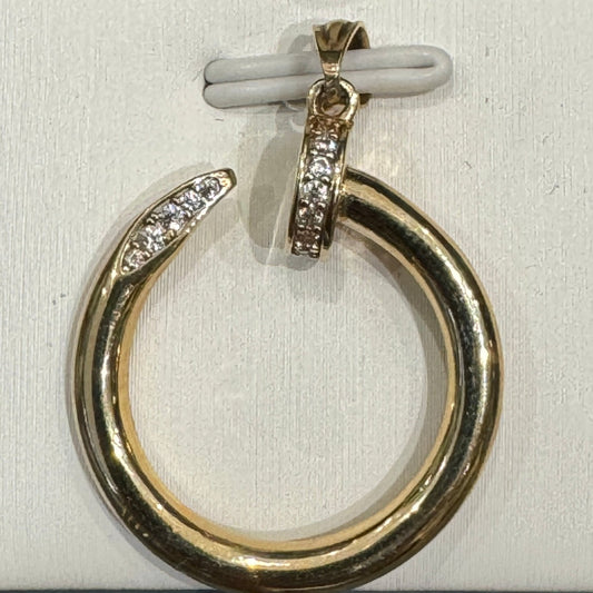 Pendant Nail in Gold 10K 2,19g + Zirconia