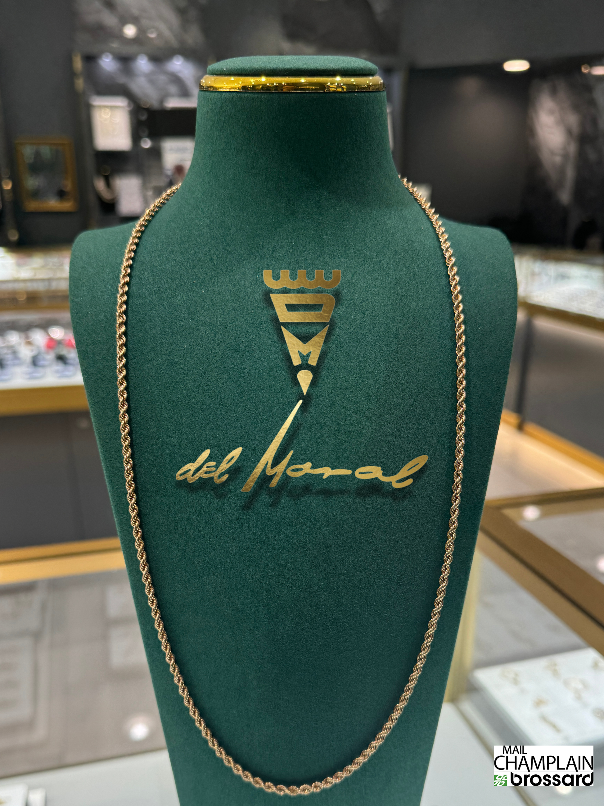 Twisted Necklace 10K Gold / 3.3mm /  26.5 po / 8.08g  / Bijouterie Del Moral