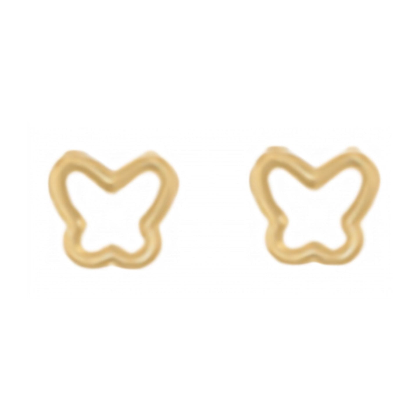 10K Gold Butterfly Silhouette Stud Earrings