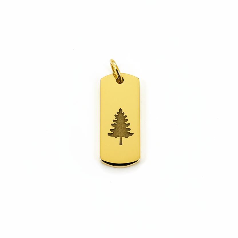 Small rectangular gold plated blank