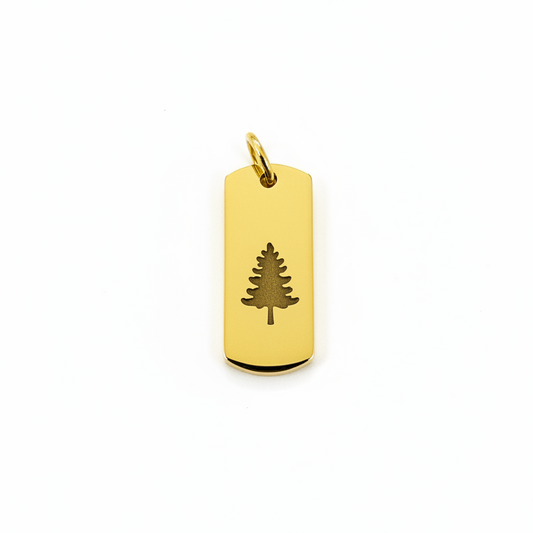 Small rectangular gold plated blank