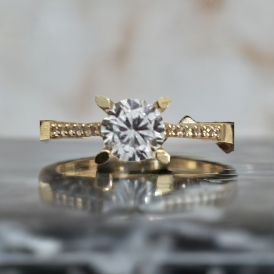 10K Y Gold Women Ring 3.41g