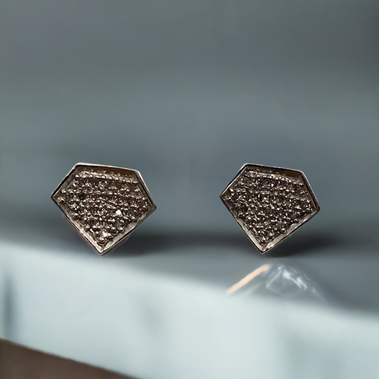 10K W Gold Diamond Earrings