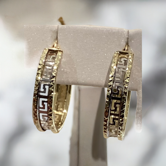 Pendientes de oro WY de 10 quilates y 3,5 g