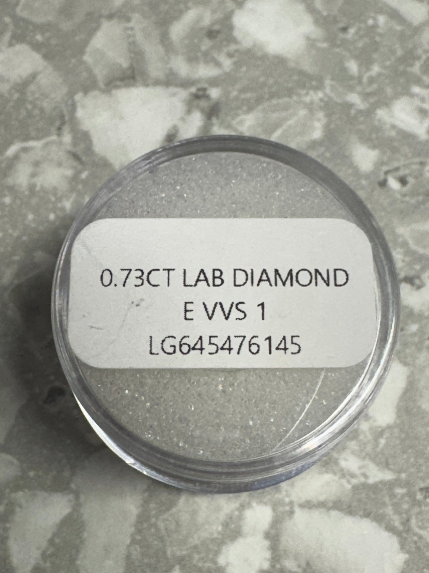 Solitaire 10k yellow gold ring.73ct Lab Diamond E VVS 1 Diamond ring