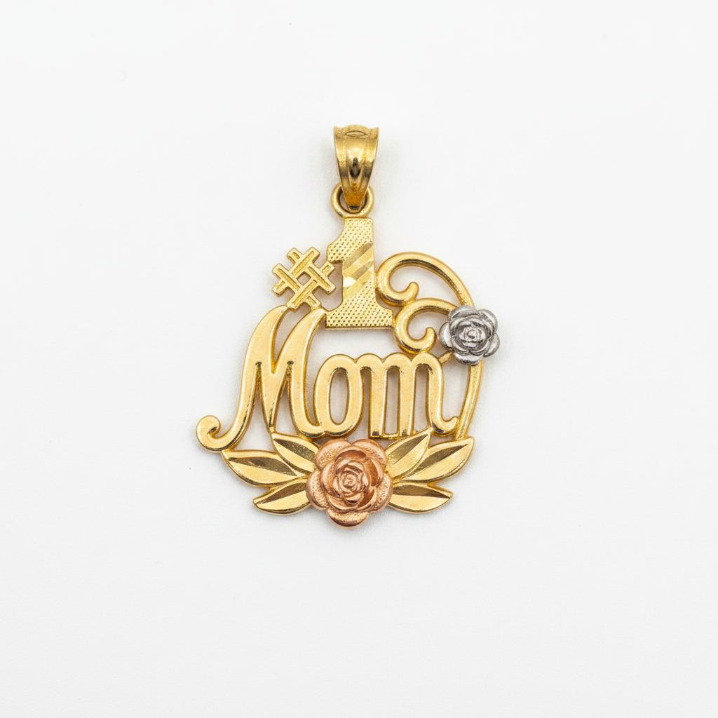10k Gold mothers day pendant
