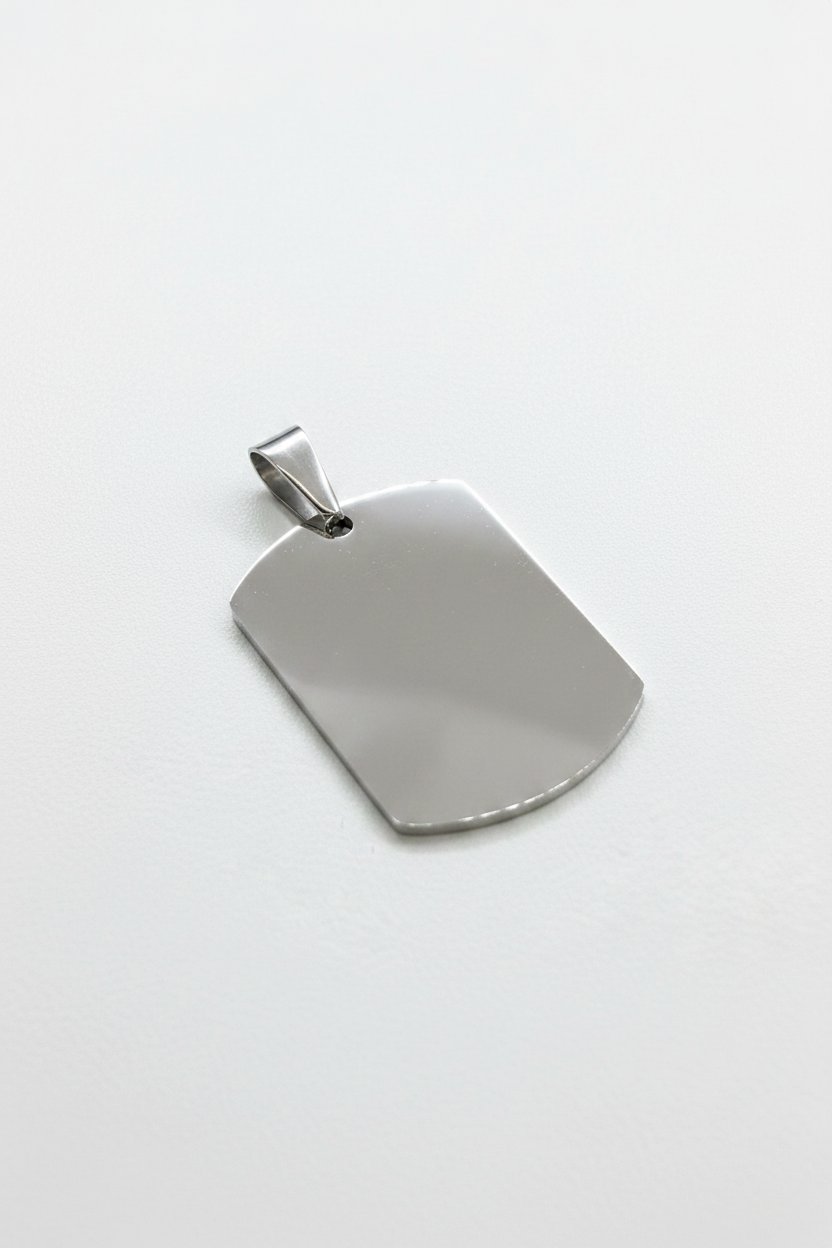 Stainless steel dog tag pendant blank