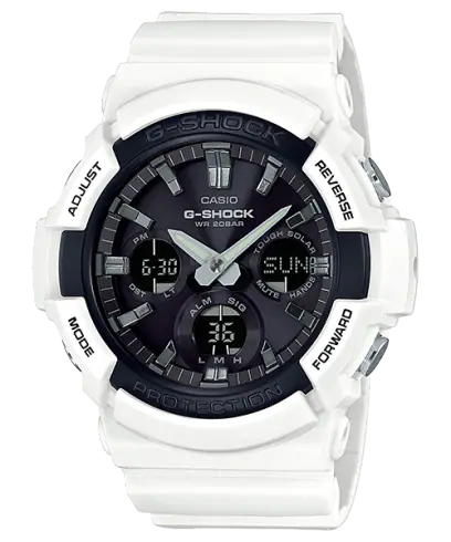 White G-shock watch GAS-100B-7ACR