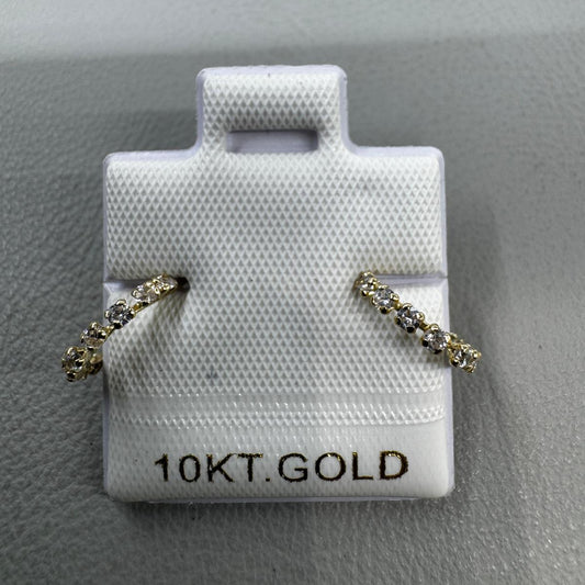 10K Gold Half Hoop Earrings