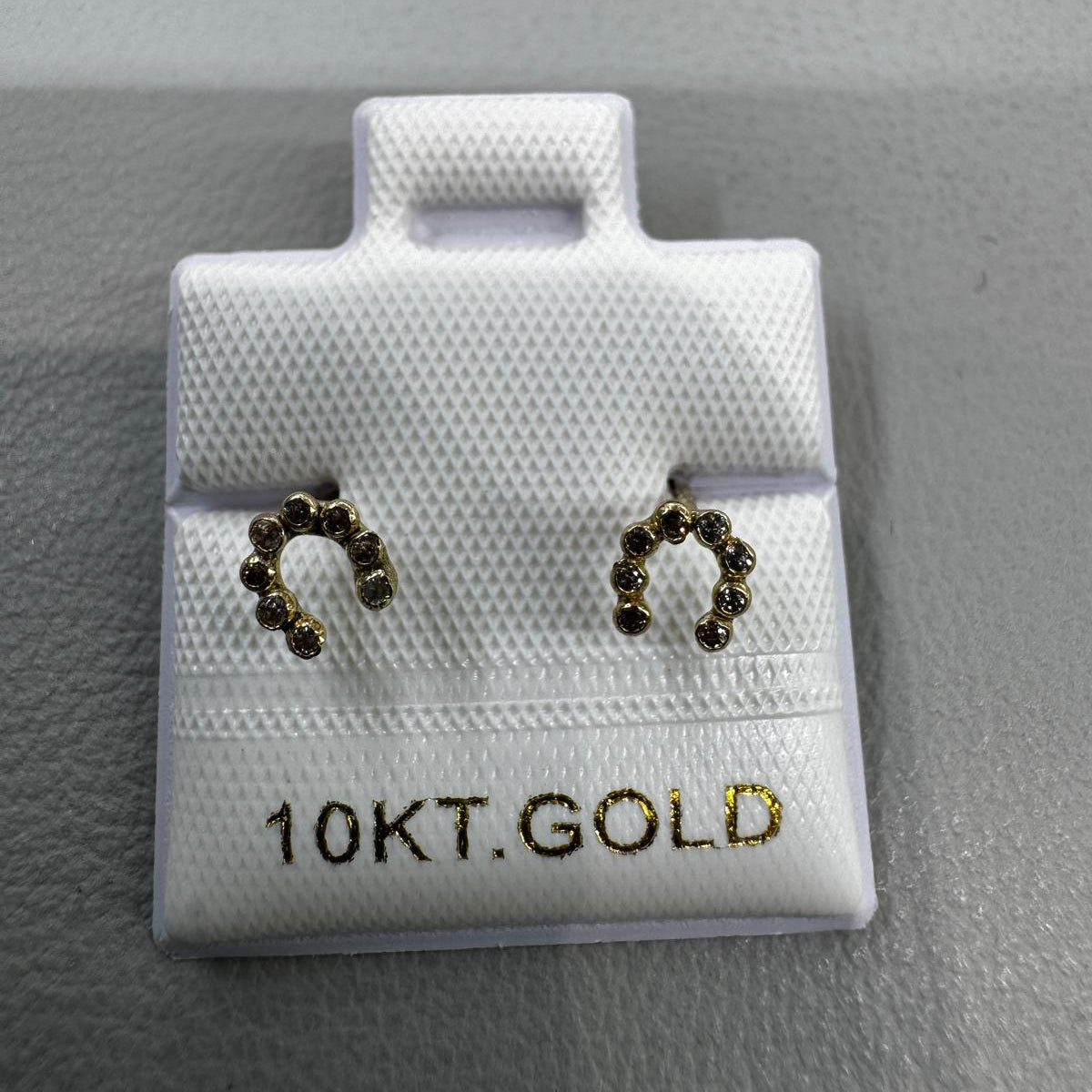 10K Gold Baby Horseshoe Stud Earrings