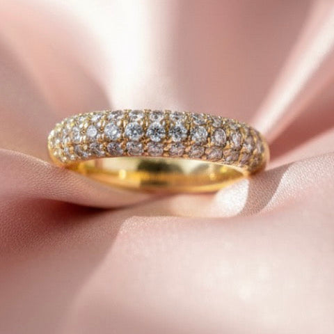 10K gold moissanite ring 0.30CT 30 points exceptional brilliance superior fire
