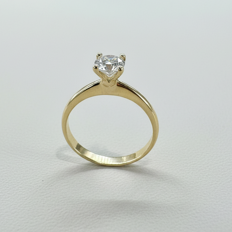 10K gold moissanite ring 0.5CT center stone half carat exceptional brilliance solitaire
