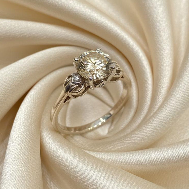 10K gold moissanite ring 3 carat extraordinary brilliance bold luxury statement piece
