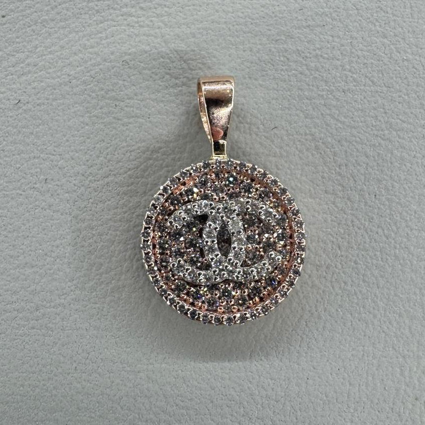 10K gold natural diamond pendant 0.8 carat authentic brilliance earth-mined diamond luxury
