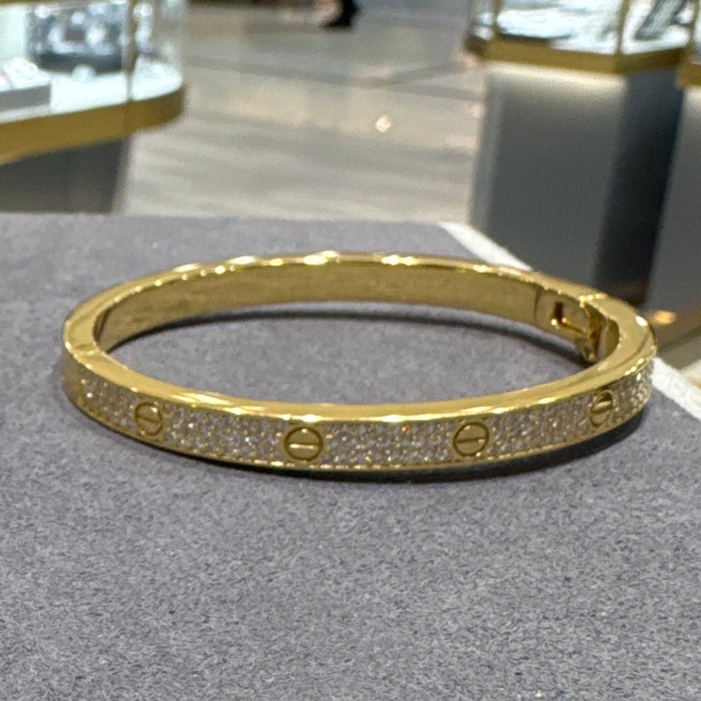 Silver moissanite bangle Or Bracelet