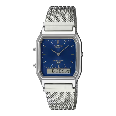Silver Casio watch AQ-230EM-2ACF