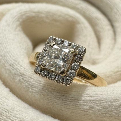 14K gold diamond ring 0.58CT natural diamonds timeless elegance sophisticated design