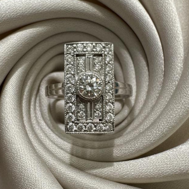 14K gold diamond ring 0.67 carat stunning elegance brilliant sparkle
