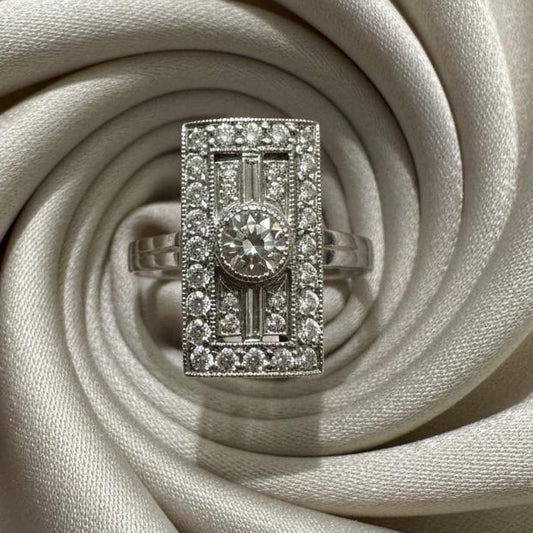 14K gold diamond ring 0.67 carat stunning elegance brilliant sparkle
