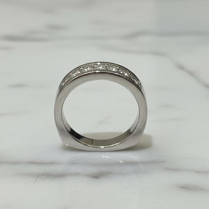 14K gold moissanite ring 0.63 carat brilliant ethical luxury premium craftsmanship
