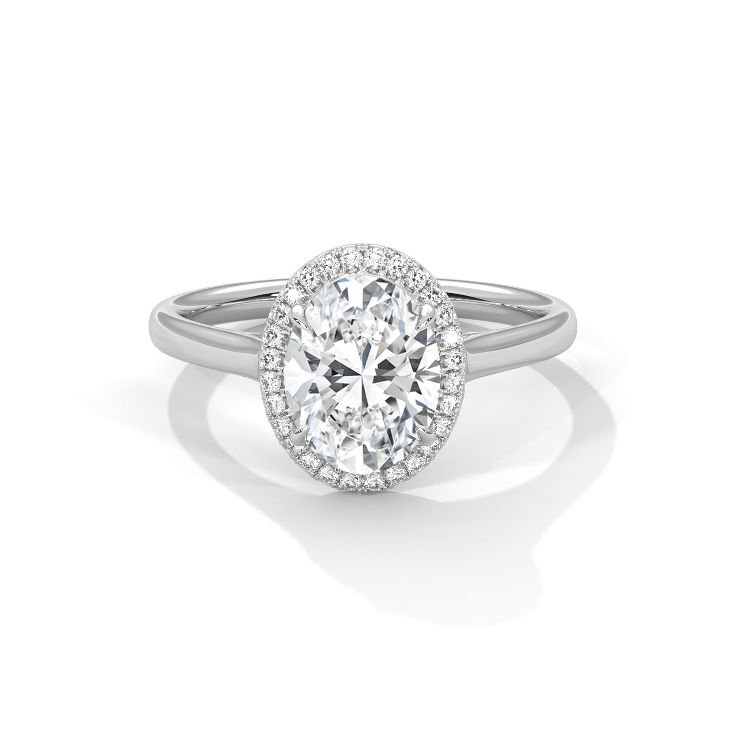 Oval Halo Engagement Ring DM-015