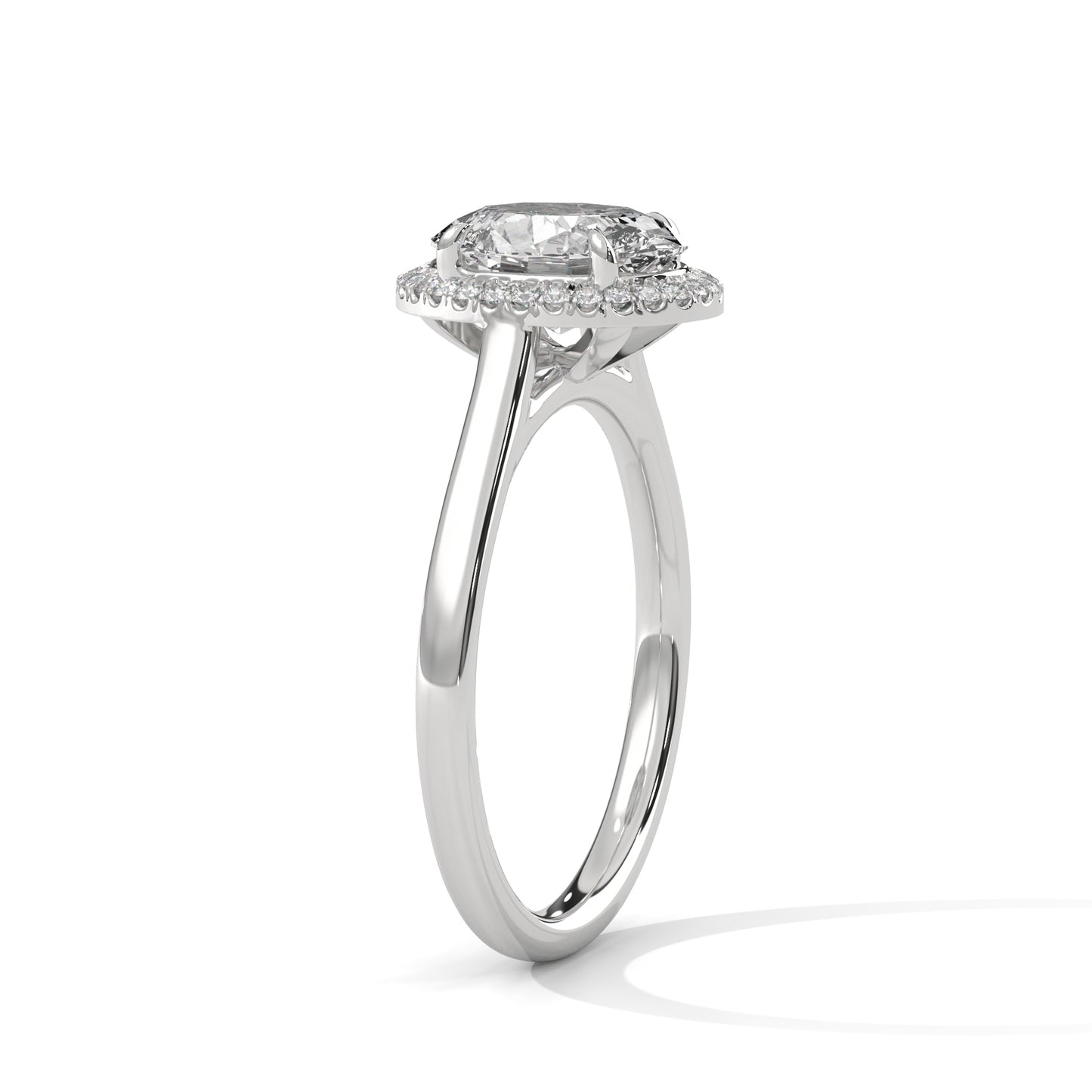 Oval Halo Engagement Ring DM-015
