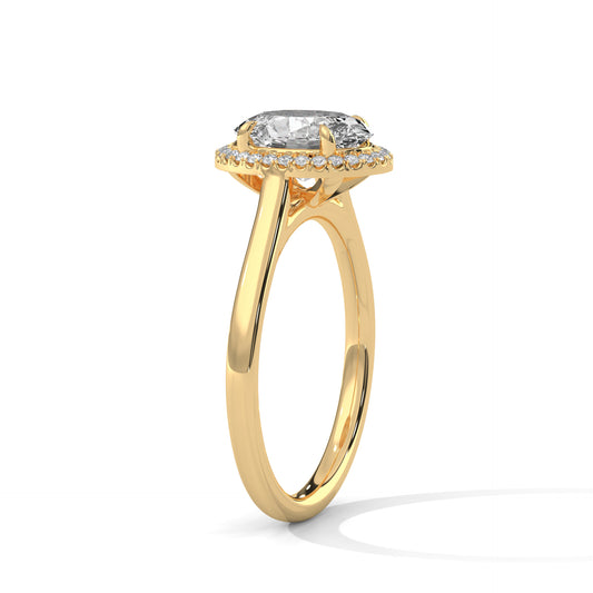 Oval Halo Engagement Ring DM-015