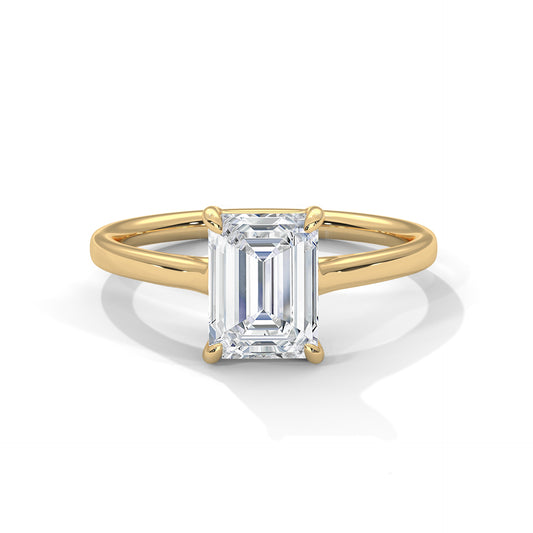 Emerald Cut Solitaire Engagement Ring DM-017