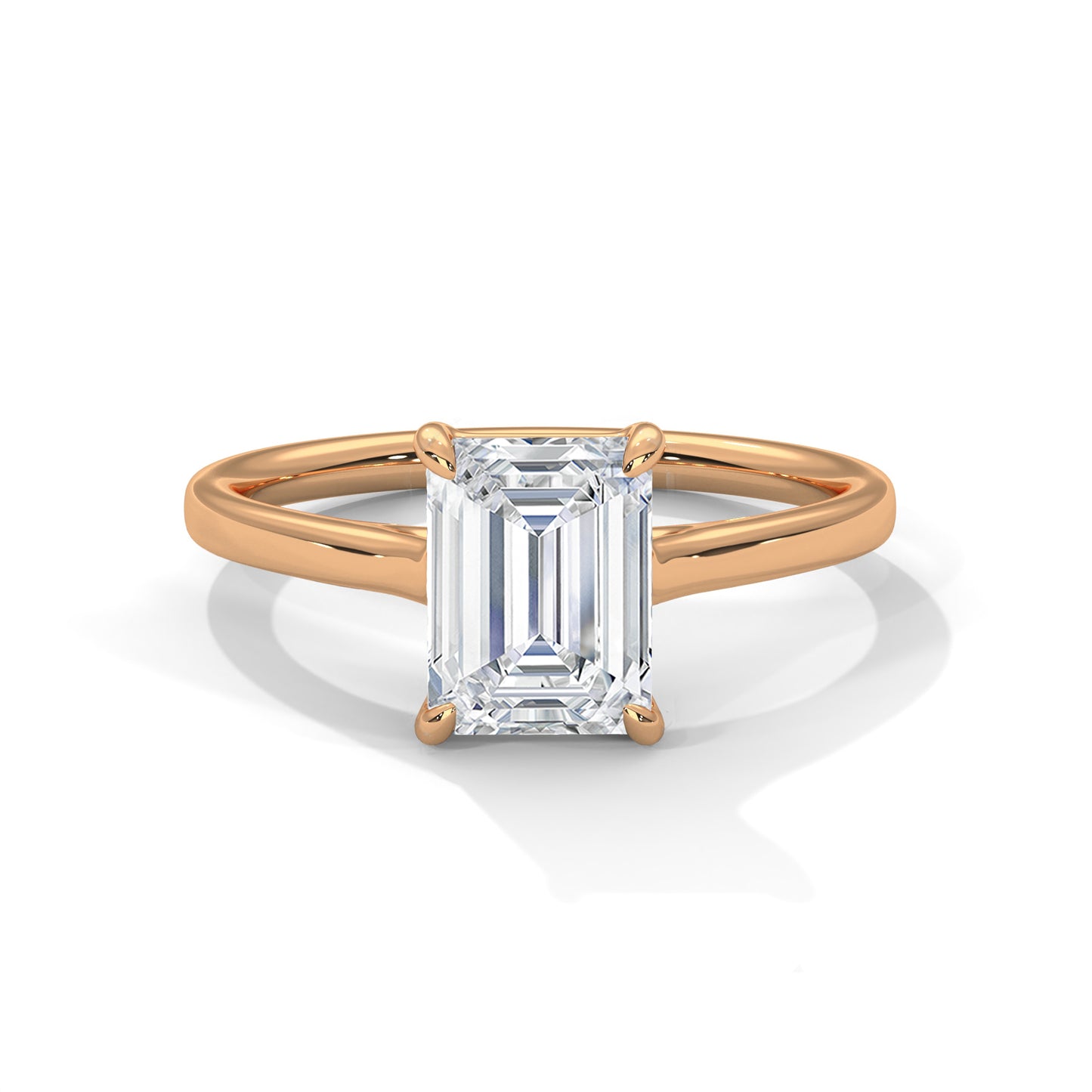 Emerald Cut Solitaire Engagement Ring DM-017