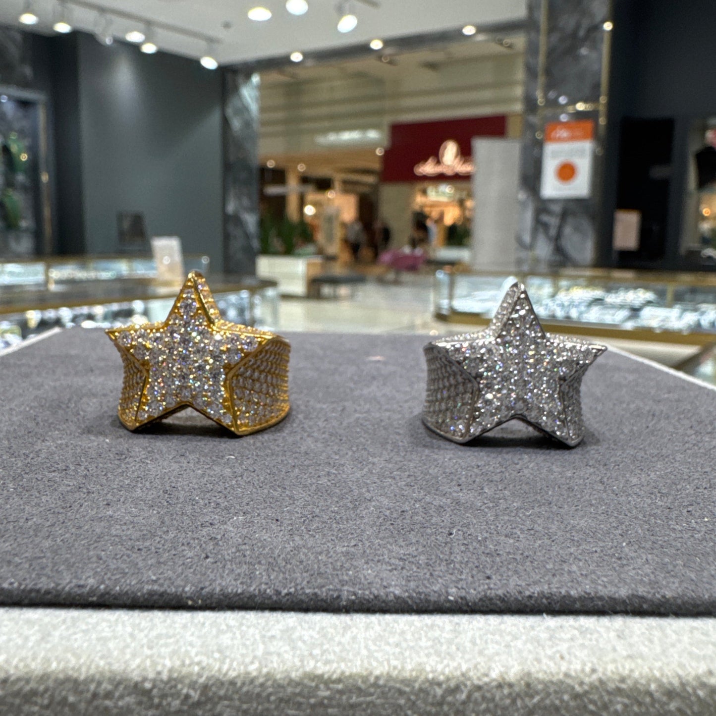 Star Moissanite Ring - .925 Sterling Silver