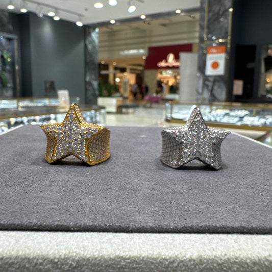 Star Moissanite Ring - .925 Sterling Silver