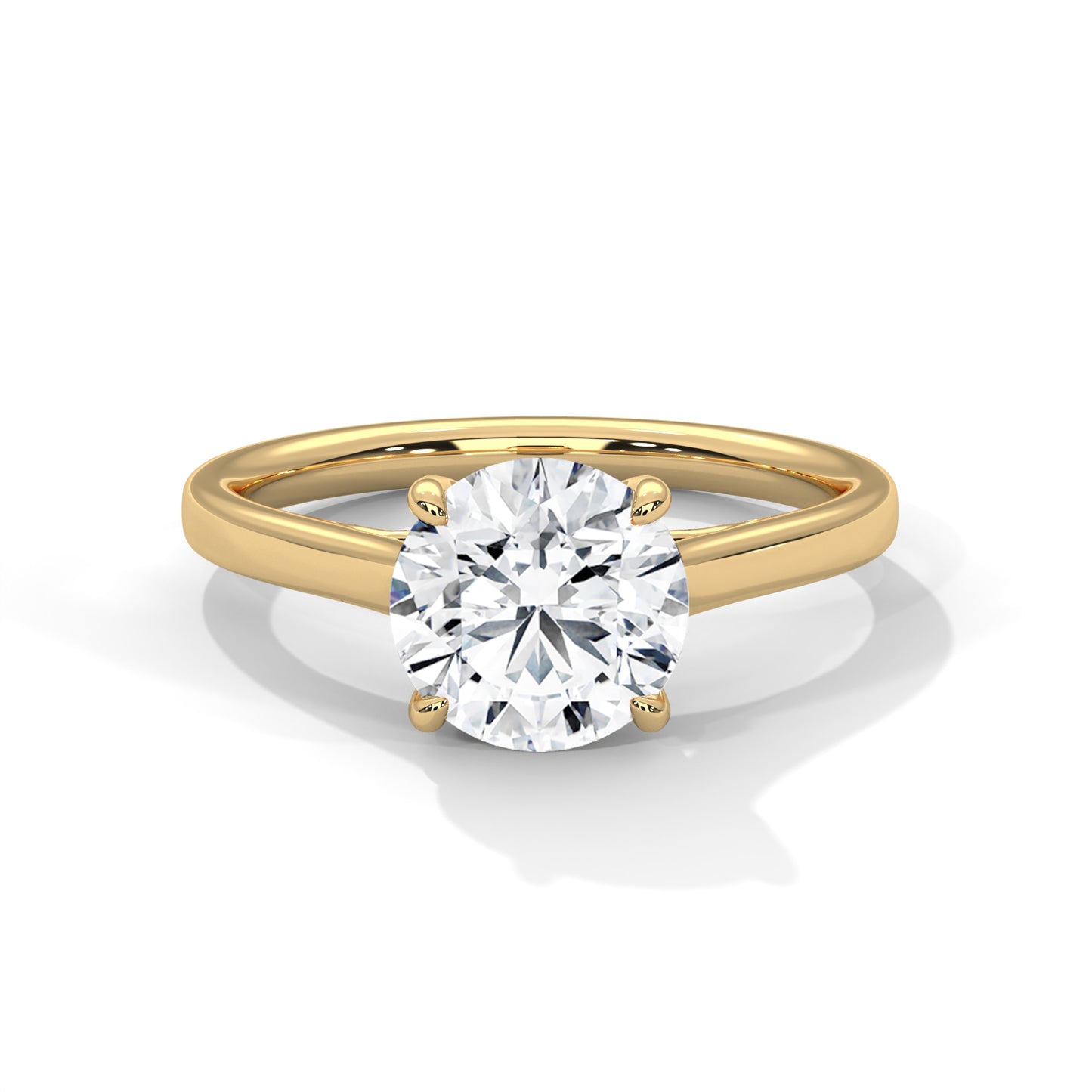 Classic Four-Prong Round Solitaire Engagement Ring DM-028