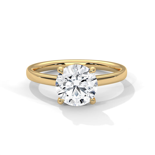Classic Round Solitaire Engagement Ring DM-003
