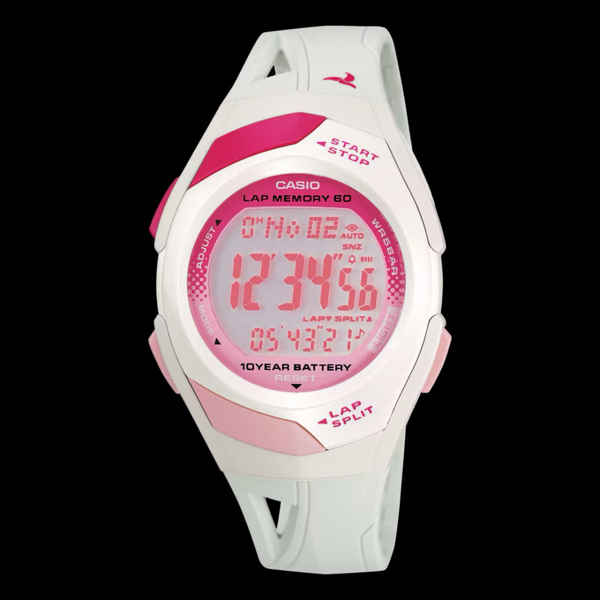 White and Pink casio watch STR-300-7CF