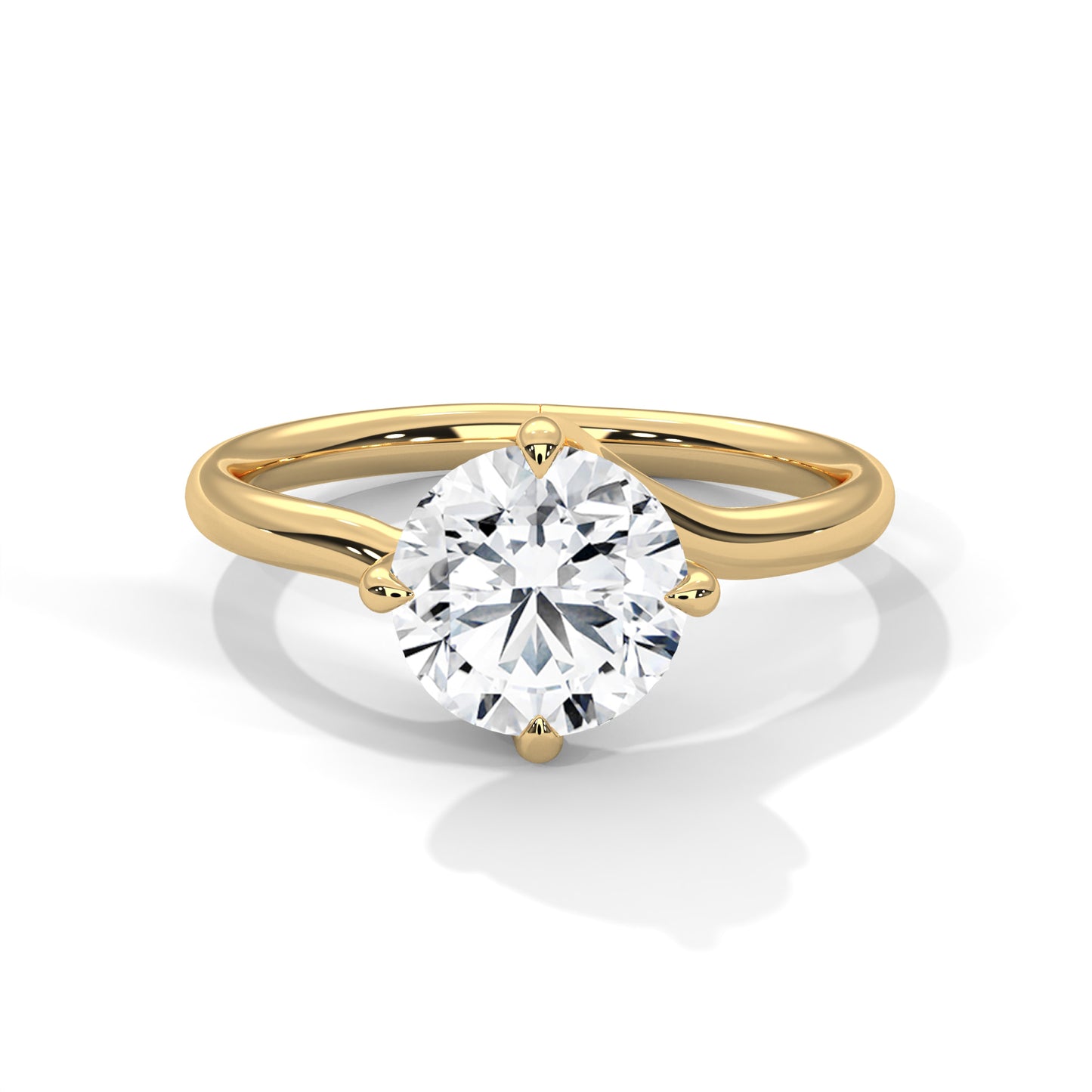 Round Solitaire Engagement Ring DM-002