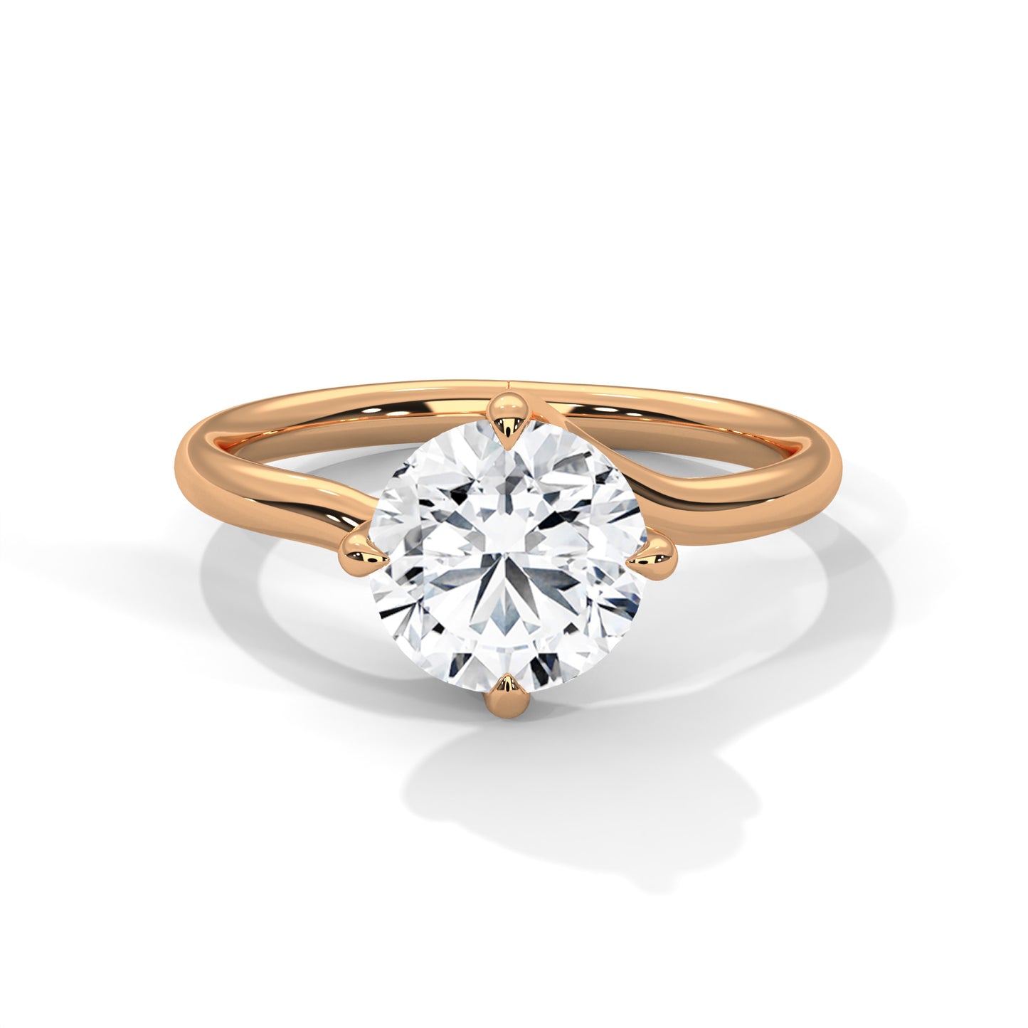 Round Solitaire Engagement Ring DM-002