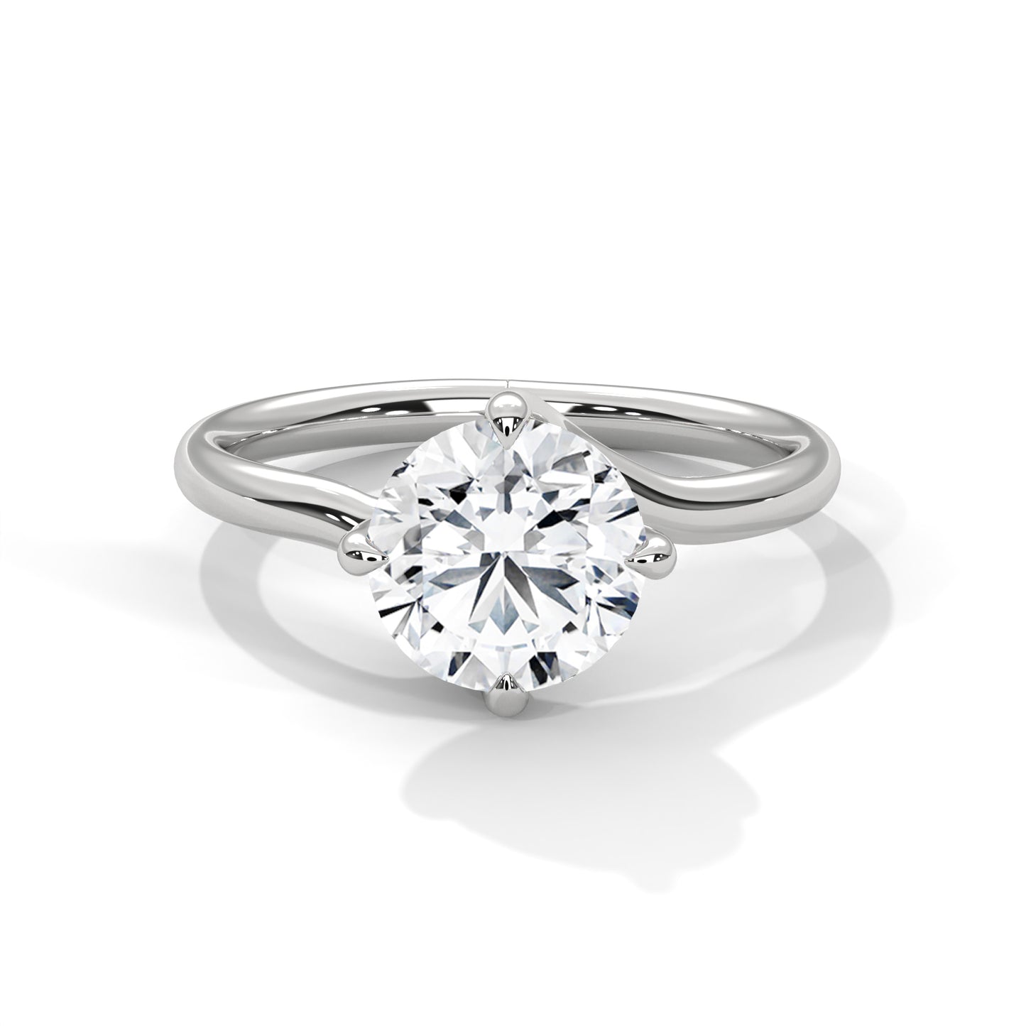Round Solitaire Engagement Ring DM-002