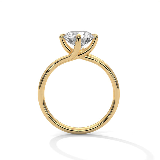Round Solitaire Engagement Ring DM-002