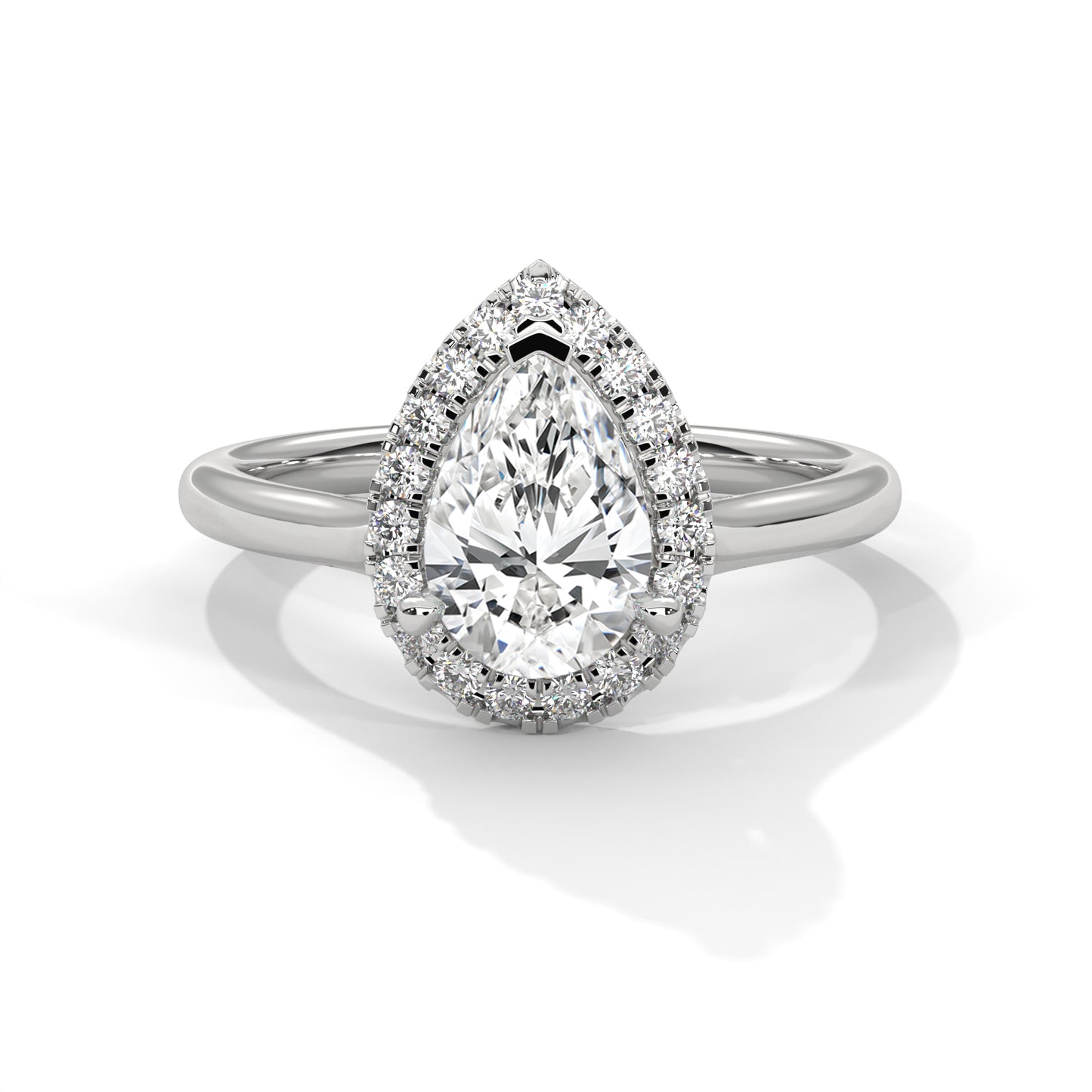 Pear Halo Engagement Ring DM-033