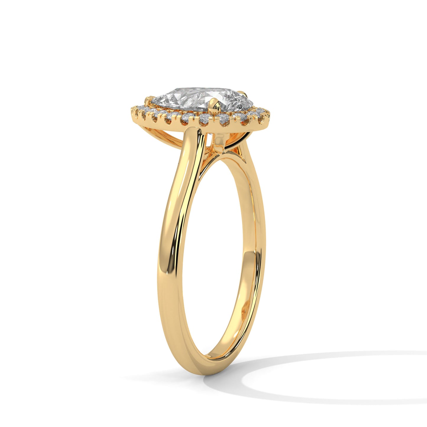 Pear Halo Engagement Ring DM-033