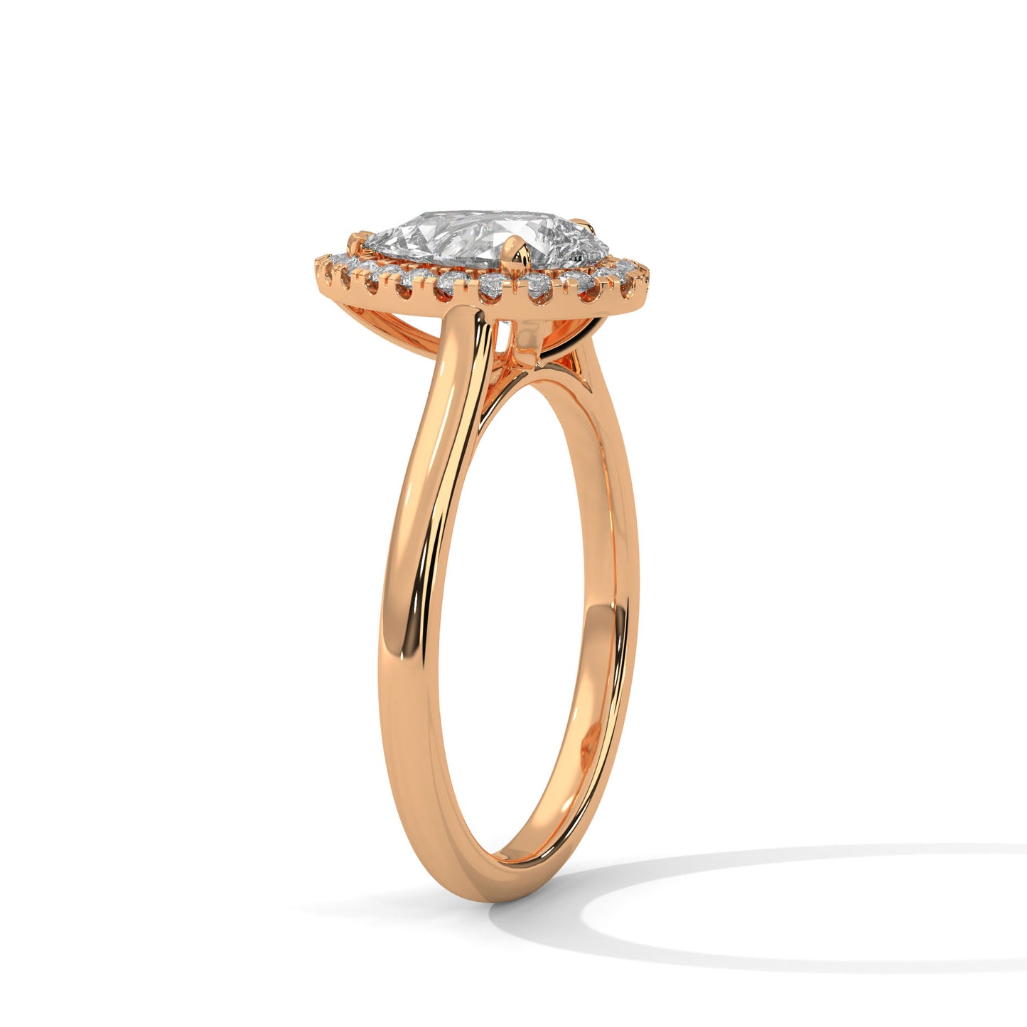 Pear Halo Engagement Ring DM-033