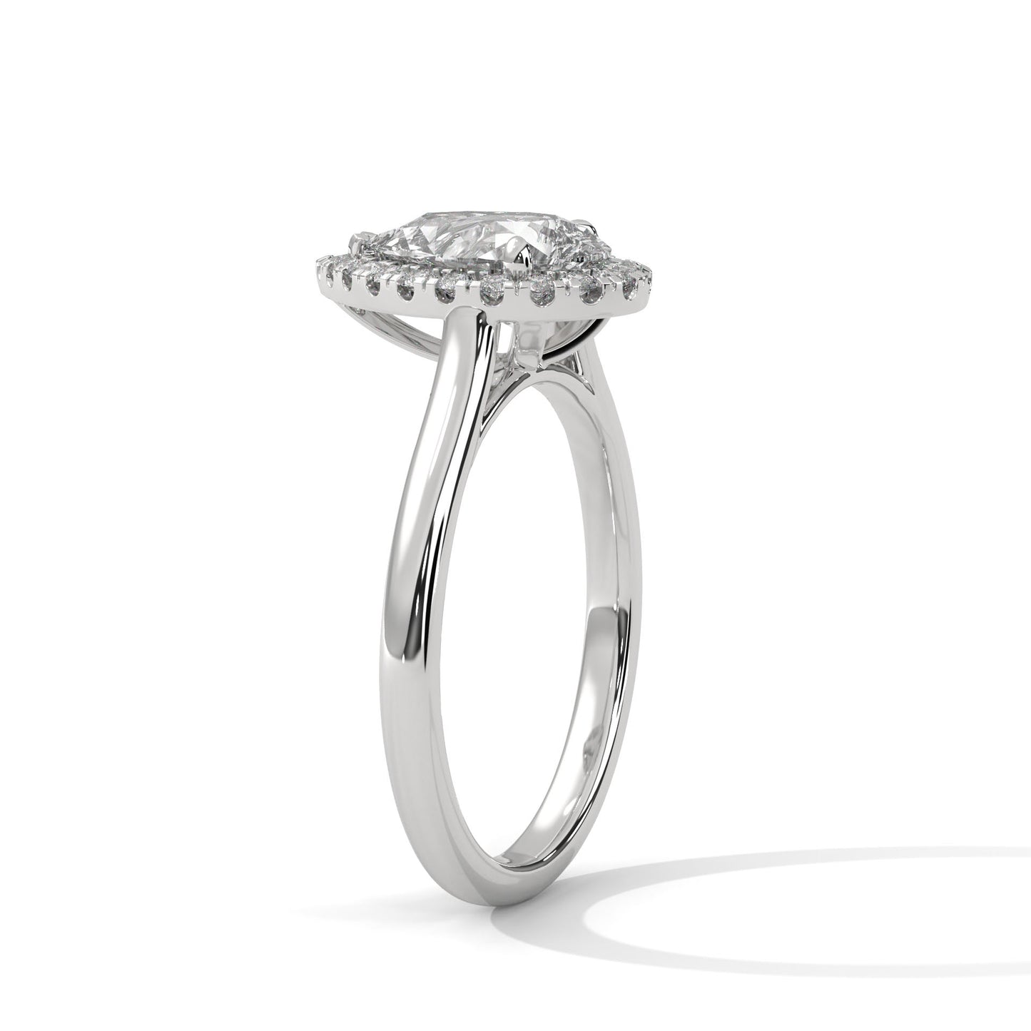 Pear Halo Engagement Ring DM-033