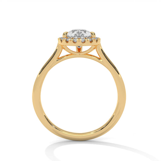 Pear Halo Engagement Ring DM-033