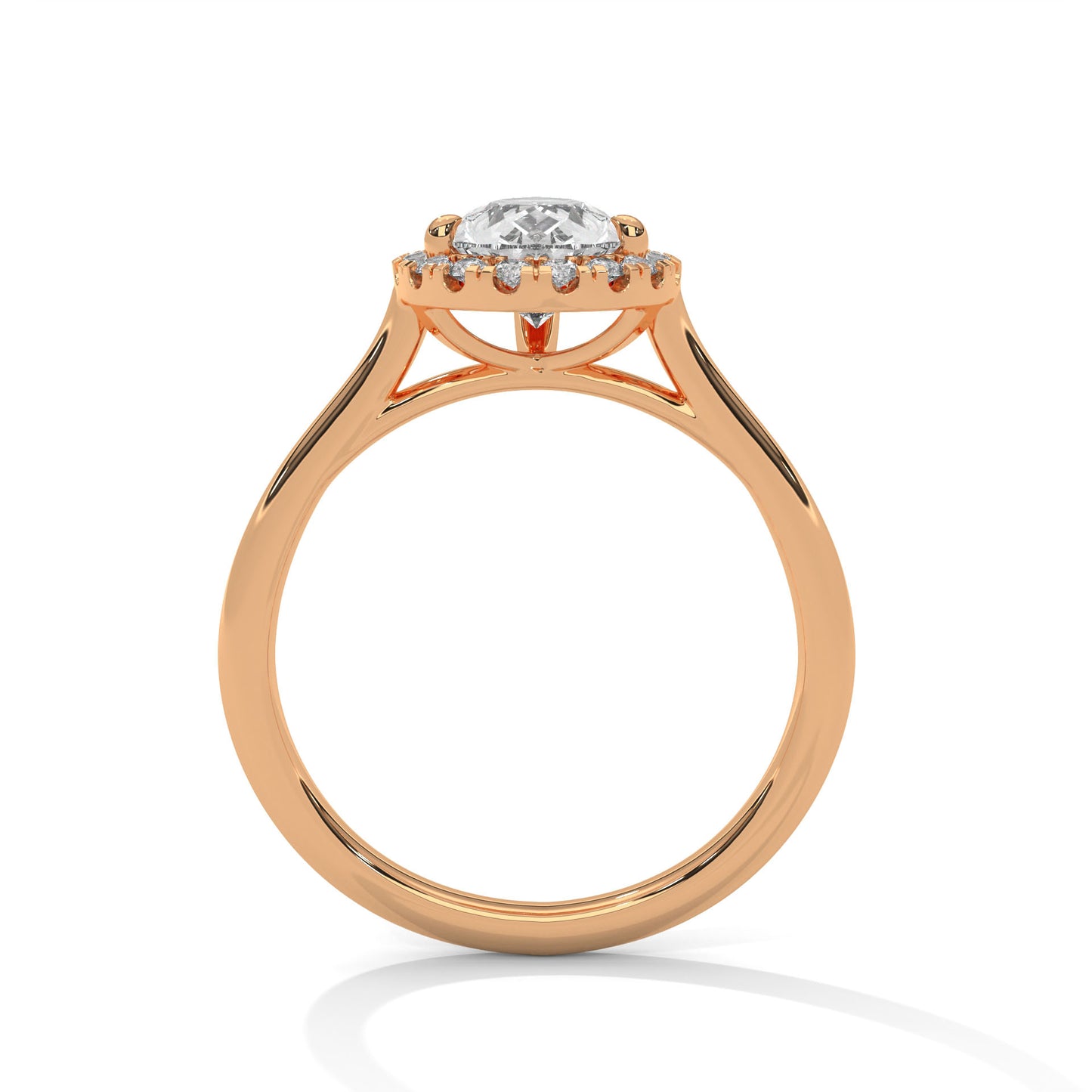 Pear Halo Engagement Ring DM-033